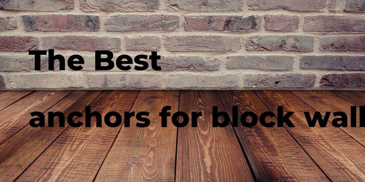 The best anchors for block wall. Brands, features & how to Polimetro