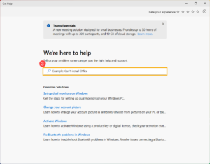 ayuda y soporte en windows 10