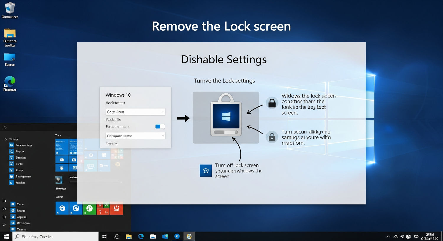 Cómo quitar la pantalla de bloqueo en Windows 10