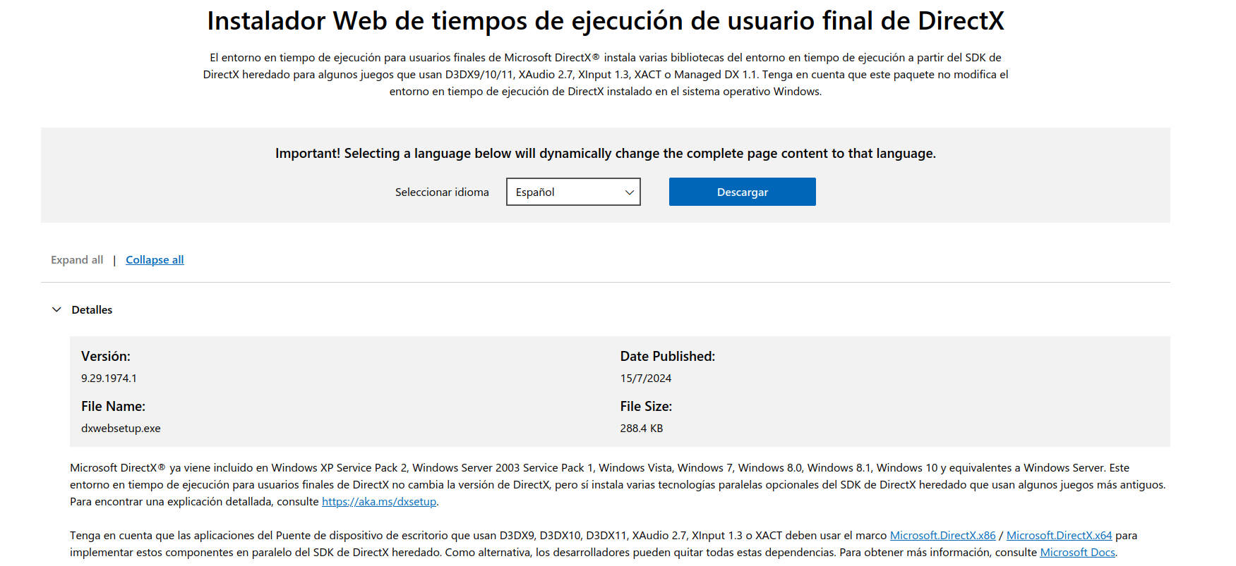 Cómo instalar DirectX
