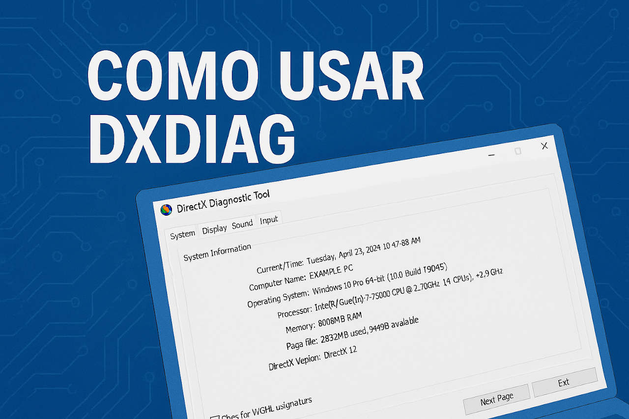 Cómo usar DxDiag