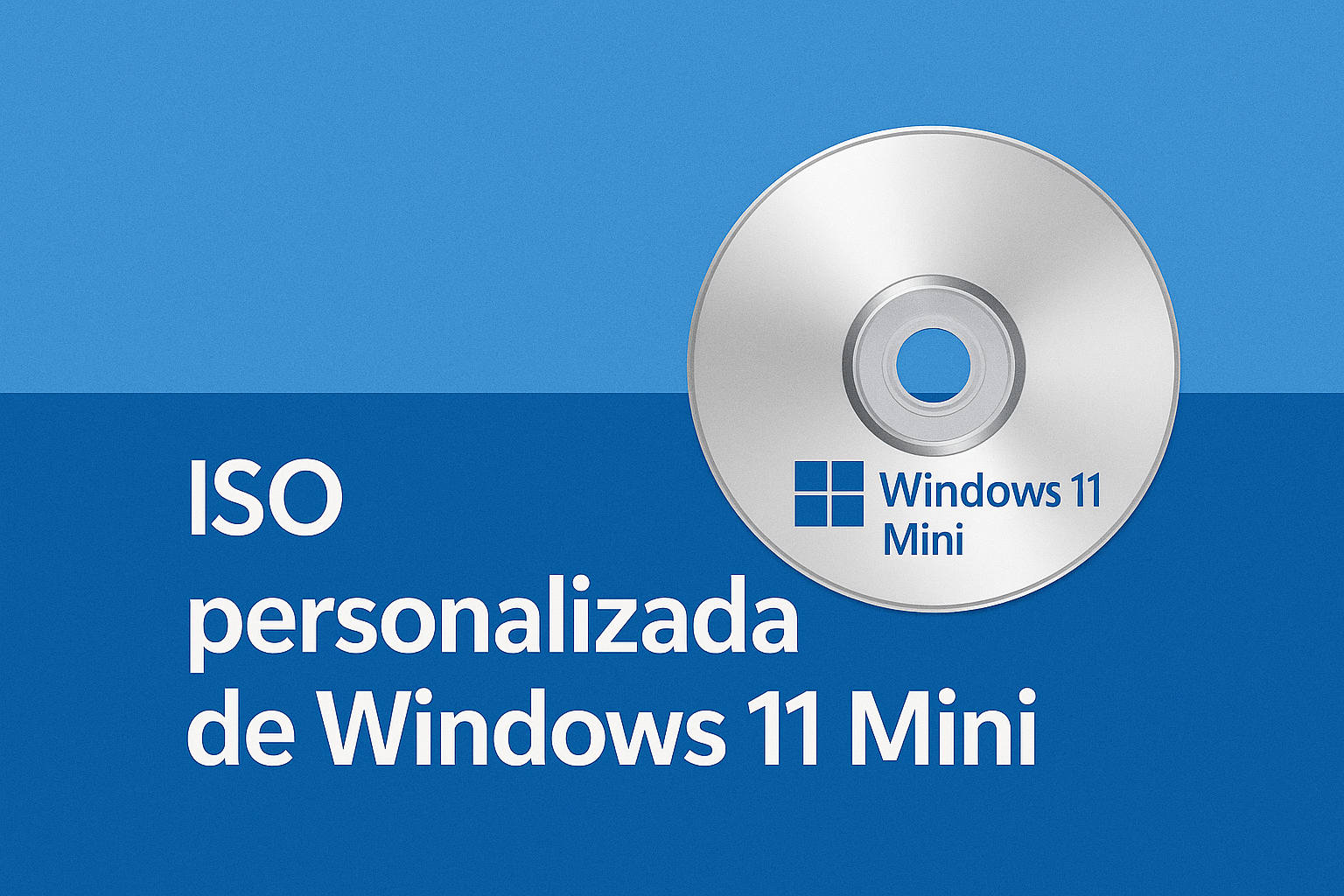 Cómo crear una iso personalizada de windows 11 mini