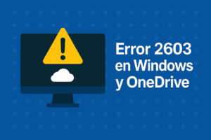 Cómo solucionar el error 2603