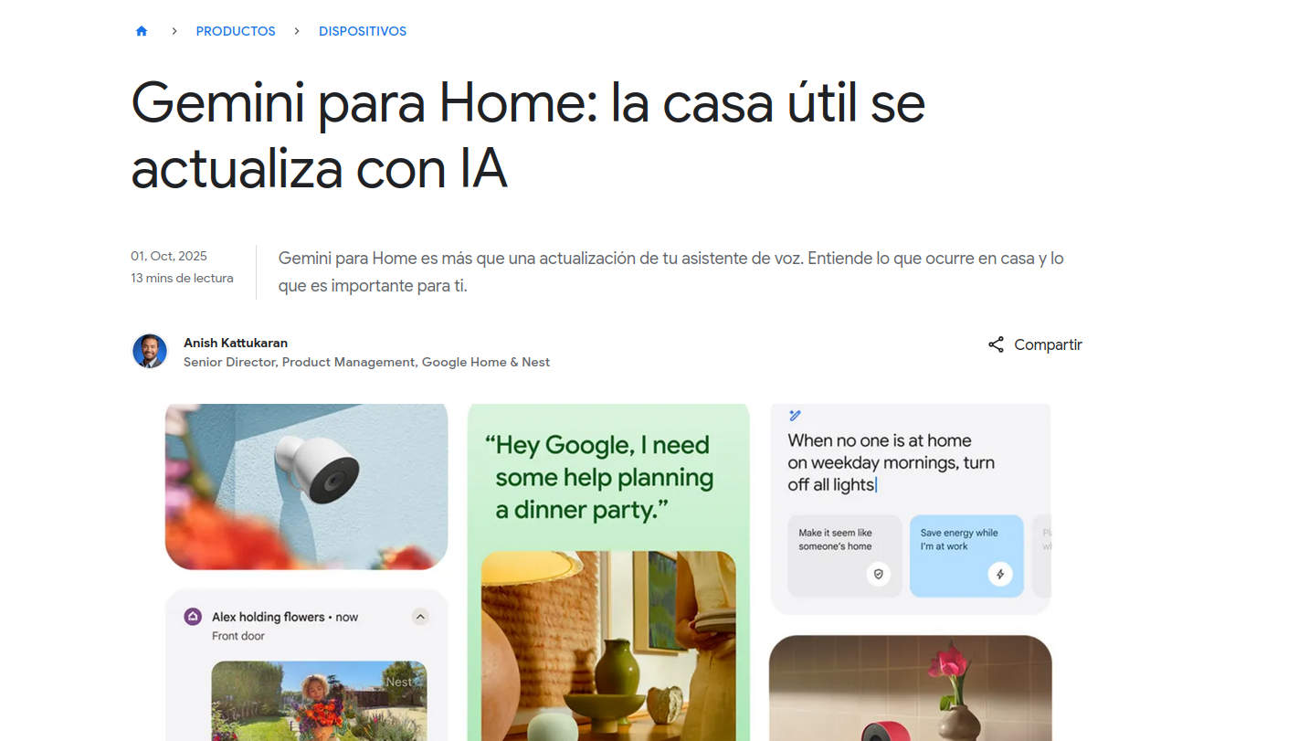 Qué es Google Gemini para Home