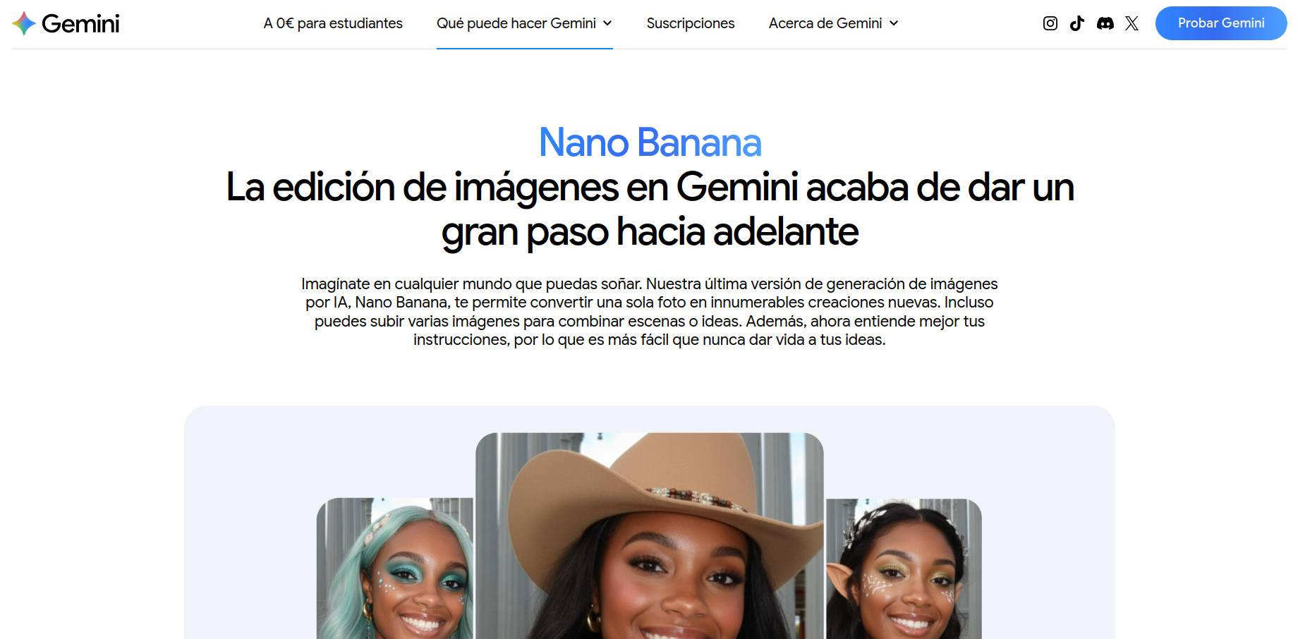 Qué es Gemini Nano Banana, editor de imágenes con ia