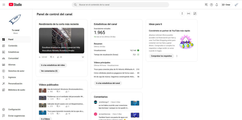 Qué es Youtube Studio